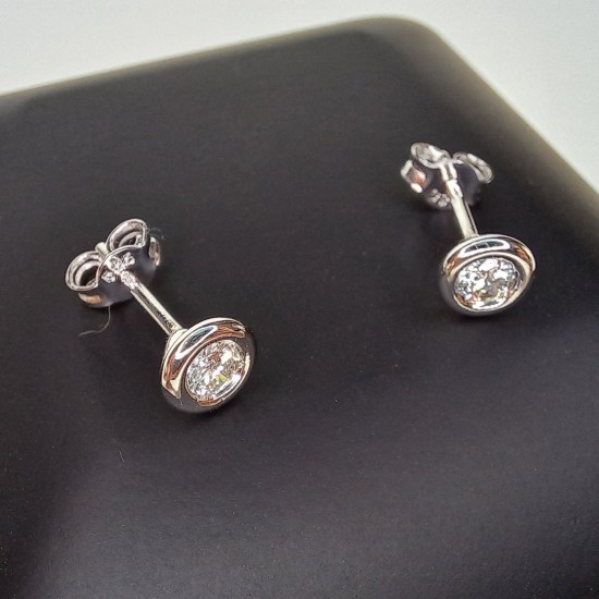 Diamond Stud Earrings, Bezel Diamond Studs, 0.20ct Diamond Stud Earrings, Eveyday Diamond Earrings, Solitaire Diamond Studs