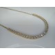 1.40 Ct 2mm Genuine Diamond Tennis Necklace, 14K Gold Prong Setting Diamond Necklace, Half Tennis Necklace With Diamond Cut Cable Chain