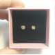 14K Four Leaf Stud Earrings, Solid Gold Clover Studs, Flower Earrings, Lucky Flower Studs