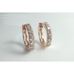 Big Diamond Hoops, Diamond Earrings, 14K Solid Gold Diamond Huggies, Thick Diamond Huggies