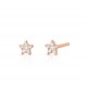 Diamond Tiny Star Studs, Petite Celesital Earrings, Gold Star Earring, 5mm Star Pave Diamond Studs