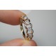 Diamond Half Eternity Ring, 14K-18K Multi Circle Diamond Ring, Two Tone Gold Ring, Stackable Diamond Ring, Everyday Diamond Jewelry