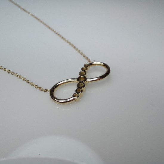 14-18K Infinity Diamond Necklace, Infinity Pendant, Bezel Diamond Infinity, Diamond Love Necklace, Forever Necklace