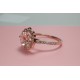 Morganite Vintage Engagement Ring, 14K Morganite And Diamond Wedding Ring, 7mm Natural Morganite, 1.2ct Brilliant Cut Morganite Bridal Ring