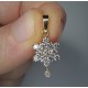 Big Snowflake Diamond Charm, Floral Diamond Pendant, 0.93ct Diamond Flower, Snowflake Diamond Pendant, Gorgeous Big Diamond Charm