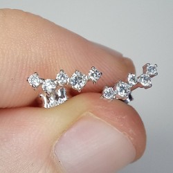 Cluster Diamond Stud, Multi Diamond Studs, 14K Cluster Earrings, Dainty Natural Diamond Studs, Tiny Cluster Studs