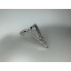 14K-18K Diamond Deep Chevron Ring, Unique V Shape Diamond Band, Marquise Chevron Band, Double Row Deep V Band, Deep Curved Ring