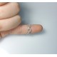 Diamond Chain Link Ring, 14K-18K Link Diamond Ring, Open Link Chain Ring, Stackable Diamond Ring