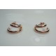 Double Circle Earrings, Circle Earrings, Round Earring, Double Earrings, 14K Solid Gold Earrings, Double Hoops