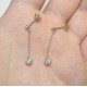 Diamond Drop Earrings, Dangle Drop Earrings, Multi Diamond Earrings, 14K Chain Earrings, Diamond Drop Chain