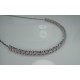 1.40 Ct 2mm Genuine Diamond Tennis Necklace, 14K Gold Prong Setting Diamond Necklace, Half Tennis Necklace With Diamond Cut Cable Chain