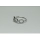 Diamond Chain Link Ring, 14K-18K Link Diamond Ring, Open Link Chain Ring, Stackable Diamond Ring