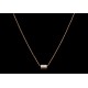 0.12Ct Baguette Diamond Necklace, Solid Gold Chain Pendant, Dainty Baguette Charm, Diamond Layer Necklace