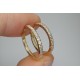 14-18K Diamond Hoops, 15MM Diamond Hoop Earrings, Large Diamond Hoops, Genuine Diamond Hoops, Thin Diamond Hoop Earrings