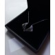 Angel Wings Black And White Diamond Necklace, Gorgeous Diamond Wings, 14K Double Wing Pendant, 1.30Ct Diamond Wings