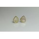 Tear Drop Diamond Studs, Pave Diamond Beaded Stud, 14K-18K Pear Shape Diamond Earrings