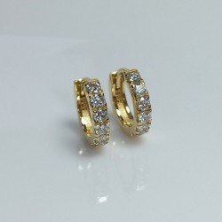 Thicker Diamond Huggies, Bold 0.85ct VS Diamond Earrings, Big Diamond Hoop Earrings, 14K Huggie Hoops, 18K Chunky Diamond Huggies