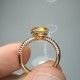 Oval Citrine Spiral Ring, 1.5ct Natural Citrine 14K Gold Ring, Twist Band Gemstone Ring, Thick Spiral Statement Ring, Yellow Gemstone Ring