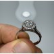 Round Shape Halo Diamond Ring, 14K-18K Cluster Diamond Band, Pave Engagement Ring, Round Shape Diamond Set, Halo Diamond Ring