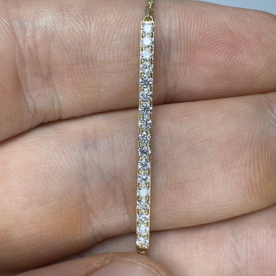 0.50ct Thick Diamond Bar Bracelet, 14K-18K Line Diamond Bracelet, Chain Diamond Bracelet, Diamond Bar Bracelet, Minimalist Diamond Bracelet