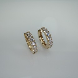 Big Thick Diamond Huggies, Bold Diamond Earrings, 14K Huggie Hoops, 18K Chunky Big Diamond Huggies