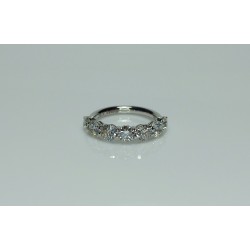 1.75ct Diamond Half Eternity Band, 7 Diamond Ring, Stackable Thick Diamond Band, Diamond Wedding Band, Anniversary Band