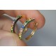 Rainbow Hoops, 14K-18K Multi Color Sapphire Earrings, Multi Gemstone Huggies