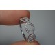 Diamond Chain Link Ring, 14K-18K Link Diamond Ring, Open Link Chain Ring, Stackable Diamond Ring