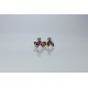 14K-18K Fly Diamond Studs, Marquise Fly Earrings, Bezel Diamond Stud, Rhodalite Marquise Studs, Colored Gemstone Stud Earrings