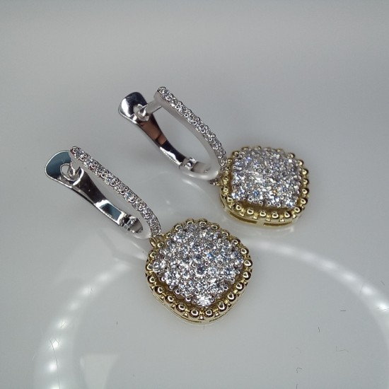 Cushion Shape Diamond Earrings, 14K-18K Pave Diamond Statement Hoops, Beaded Diamond Huggies, Multi Pave Diamond Earrings