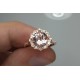 Morganite Vintage Engagement Ring, 14K Morganite And Diamond Wedding Ring, 7mm Natural Morganite, 1.2ct Brilliant Cut Morganite Bridal Ring