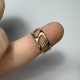 14K Solid Gold Unique Band, Wide Gold Ring, Fashion Gold Band, Open Gold Ring, Gold Statement Ring