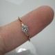 Minimal Triple Diamond Ring, Dainty Diamond Engagement Ring, Petite Diamond Band, Trio Diamond Stackable Ring, 0.20Ct Cute Diamond Ring