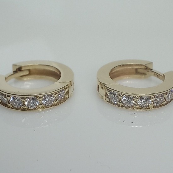 Diamond Earrings, Channel Diamond Earrings, Thick Diamond Huggies, Bold Diamond Earrings, 14K Huggie Hoops, 18K Chunky Big Diamond Huggies