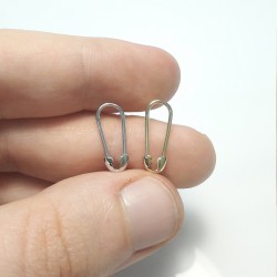 14K Gold Safety Pin Earring, 14K Pin Earrings, Pin Earring