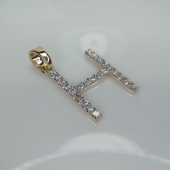 Big Diamond İnitial Pendant, 14K Diamond Letter Charm, Large Genuine Diamond İnitial Necklace, Christmas İnitial Gift, Eye Catching İnitials