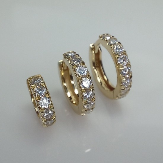 Big Thick Diamond Huggies, Bold Diamond Earrings, 14K Huggie Hoops, 18K Chunky Big Diamond Huggies