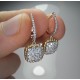 Cushion Shape Diamond Earrings, 14K-18K Pave Diamond Statement Hoops, Beaded Diamond Huggies, Multi Pave Diamond Earrings