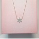 Flower Diamond Necklace, Cluster Diamond Necklace, Floral Diamond Necklace, 14K Solid Gold Flower Pendant, Diamond Flower Charm