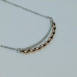 Diamond Curved Necklace, Wavy Diamond Pendant, Bar Diamond Necklace, Horizontal Diamond Necklace, Pave Diamond Necklace