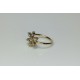 Snowflake Diamond Ring, 14K-18K Floral Diamond Ring, Bezel Set Diamond Ring, Flower Diamond Band