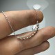 Diamond Curved Necklace, Wavy Diamond Pendant, Bar Diamond Necklace, Horizontal Diamond Necklace, Pave Diamond Necklace