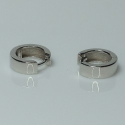 14K-18K Mini Classic Huggie Earrings, Solid Gold Petite Thick Hoops, Small Every Day Bold Earrings