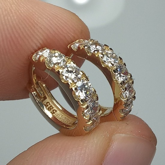 Thicker Diamond Huggies, Bold 0.85ct VS Diamond Earrings, Big Diamond Hoop Earrings, 14K Huggie Hoops, 18K Chunky Diamond Huggies