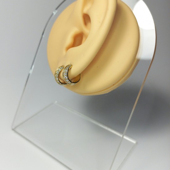 Bold Sharp Hoops, 14K-18K Knife Edge Earring, Genuine Diamond Huggies, Chunky Diamond Earrings, Unique Diamond Hoops