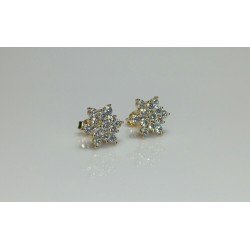 Big Snowflake Diamond Studs, Floral Diamond Earrings, 1.80ct Diamond Flower, Snowflake Diamond Earrings, Gorgeous Big Diamond Stud Earrings