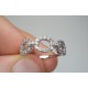 Diamond Chain Link Ring, 14K-18K Link Diamond Ring, Open Link Chain Ring, Stackable Diamond Ring