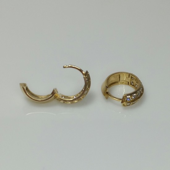 Bold Sharp Hoops, 14K-18K Knife Edge Earring, Genuine Diamond Huggies, Chunky Diamond Earrings, Unique Diamond Hoops