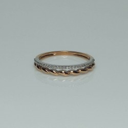 Diamond Curved Ring, Wavy Diamond Band, Bar Diamond Stackable Ring, Horizontal Diamond Ring, Pave Diamond Dainty Ring