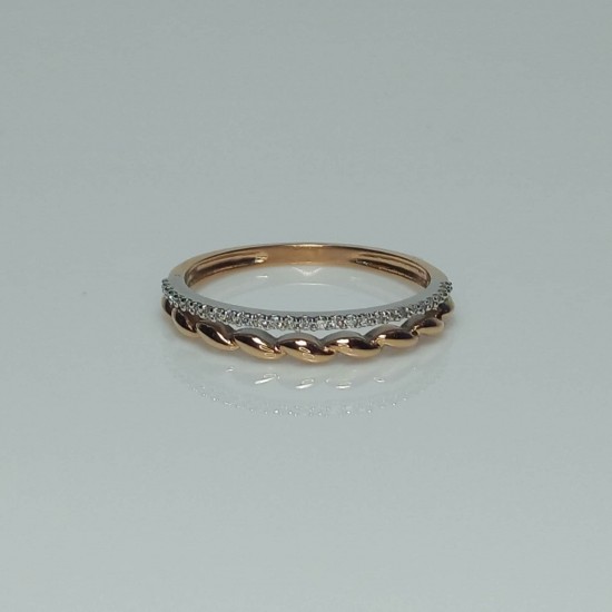 Diamond Curved Ring, Wavy Diamond Band, Bar Diamond Stackable Ring, Horizontal Diamond Ring, Pave Diamond Dainty Ring